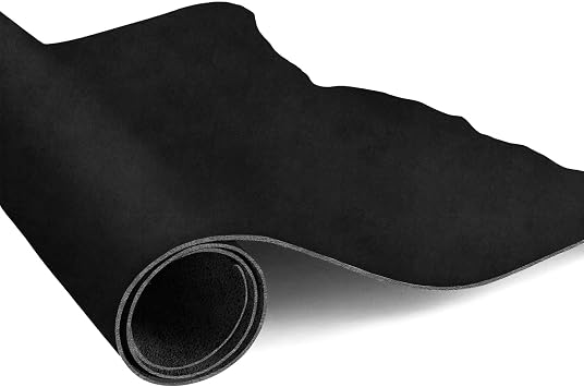 ELW Genuine Leather Vegetable Tanned 8-9 oz. 3.2-3.6mm Size 12"x12" in Black Full Grain Veg Tan Leather AB Grade Cowhide, Heavy Weight, Tooling, Carving, DIY, Holster, Stamping