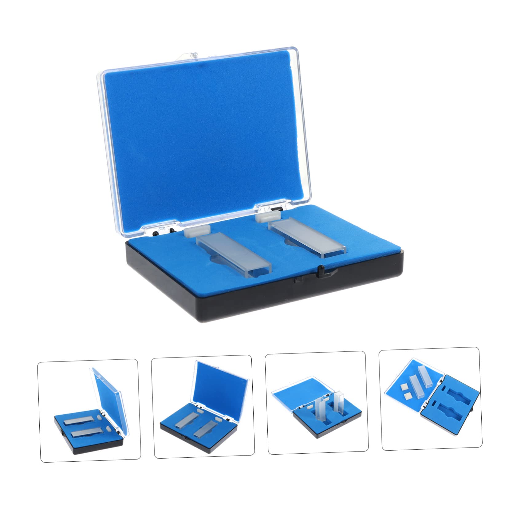 Lot de 2 Cuvettes en Quartz de 10mm pour Laboratoire, Microcuvettes à Usage Chimique Haute Transparence, pour Spectrophotomètre et Applications Industrielles