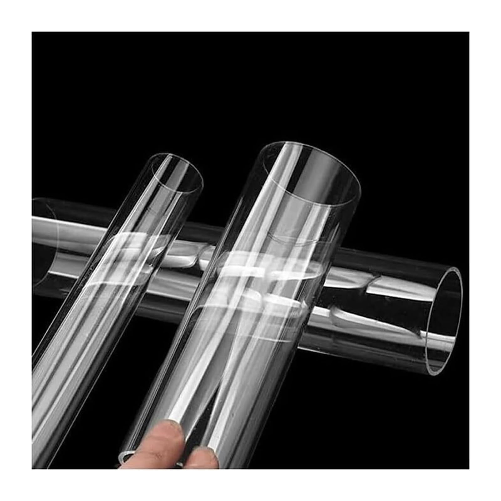 Przezroczysta rurka akrylowa, Akrylowa rura kwadratowa 500 mm do samodzielnego montażu instalacji wodno-kanalizacyjnej w wielu rozmiarach(170x164mm)