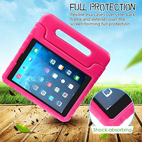 Newstyle Kids Case For Ipad 9.7 Inch 2017/2018 Shockproof Stand Cover With Built-In Handle For Children For Apple New Ipad 9.7-Inch 2017 2018 (Rose) #TOP1