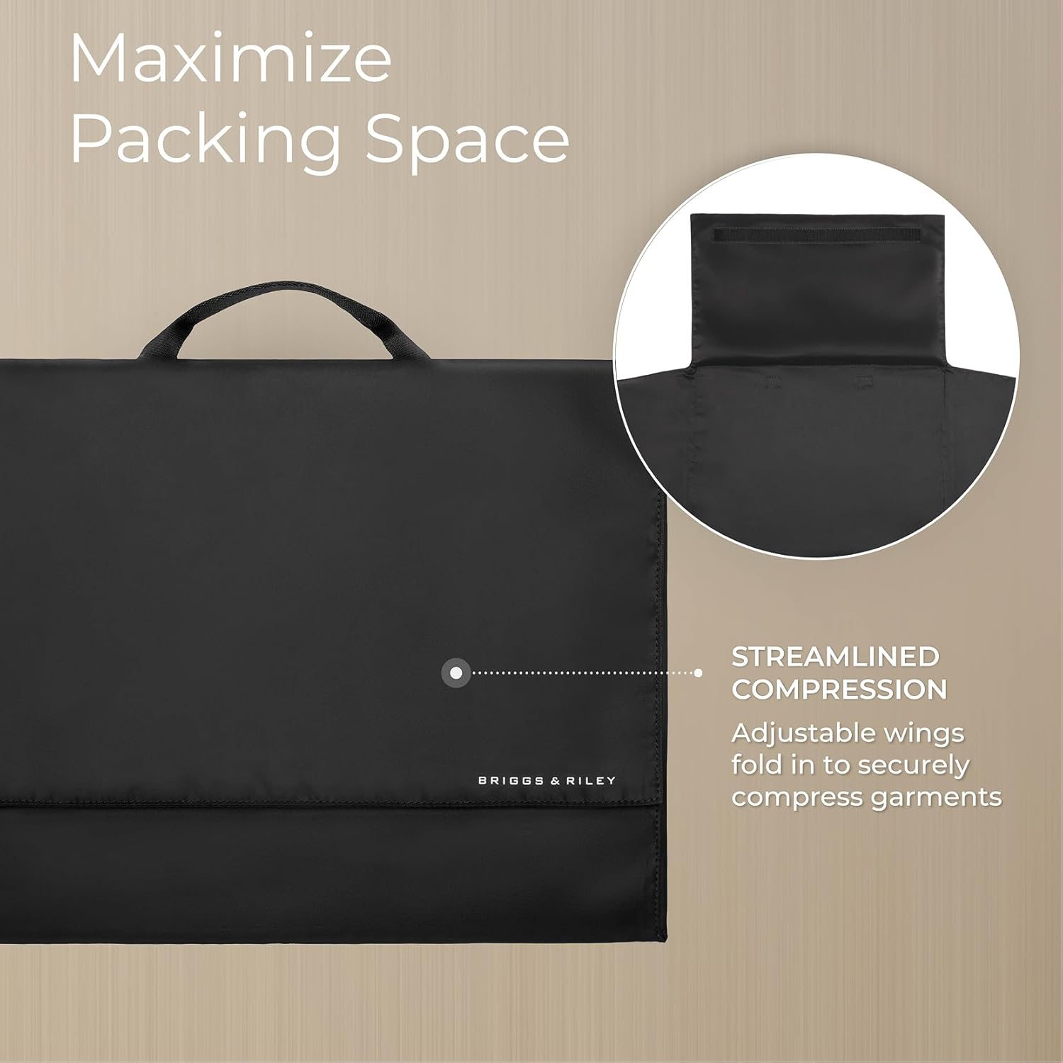 Briggs & Riley Garment Folder - Travel Essentials for Men & Women, Shirts, Pants, & Clothes Carrier, Wrinkle Reducing, Includes Folding Board - Travel Essentials, Black - Image 6