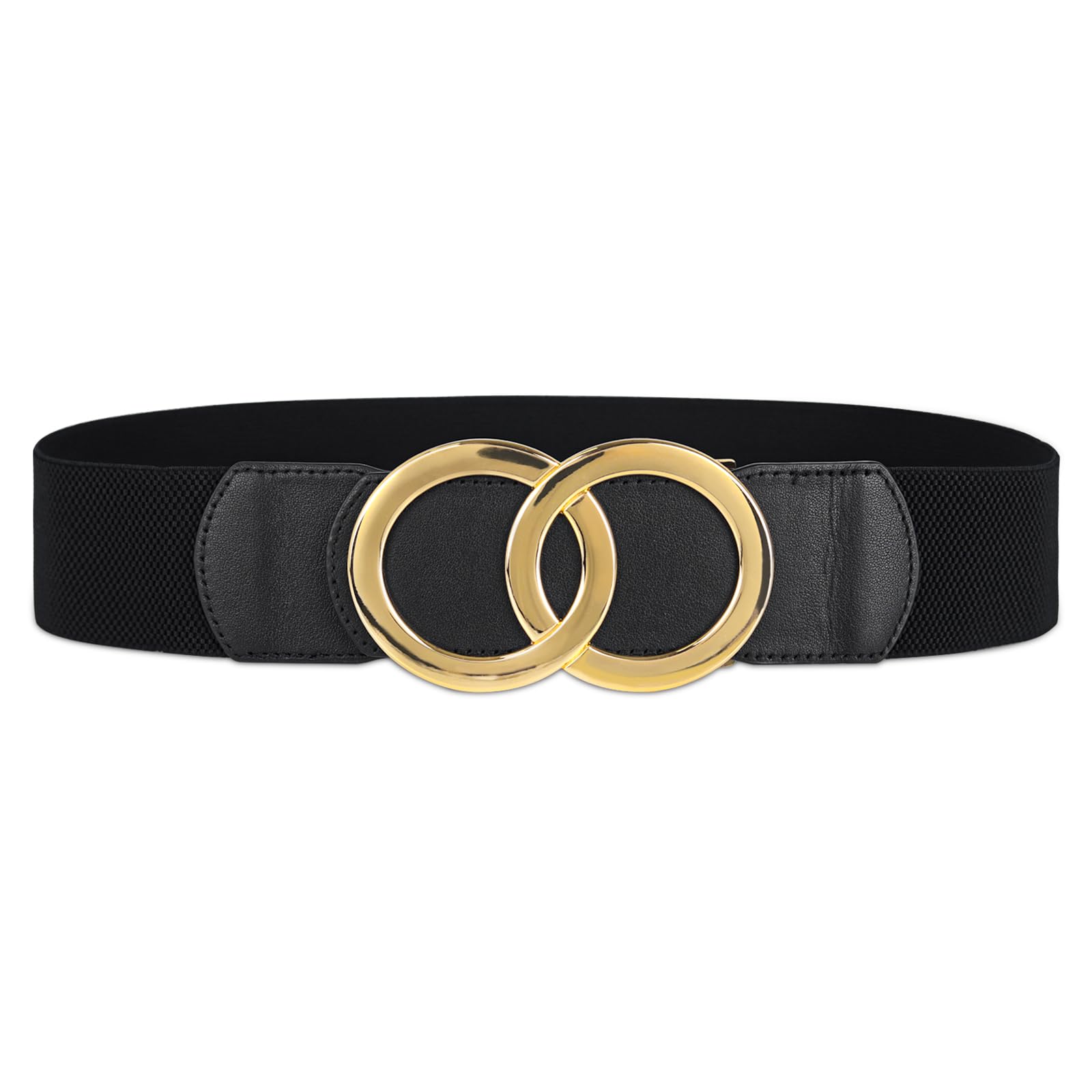Women's Fashion Classic Metal Buckle Leather Belt with Jeans Dress