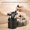BEAKEY Set de Brochas de Maquillaje, 13 Piezas con Estuche, 10 Brochas y 2 Esponjas | Cerdas sintéticas suaves, brocha de base para maquillaje líquido, set de brochas de sombras, brocha de rubor crema, set de brochas de maquillaje de viaje Sintéticas 3