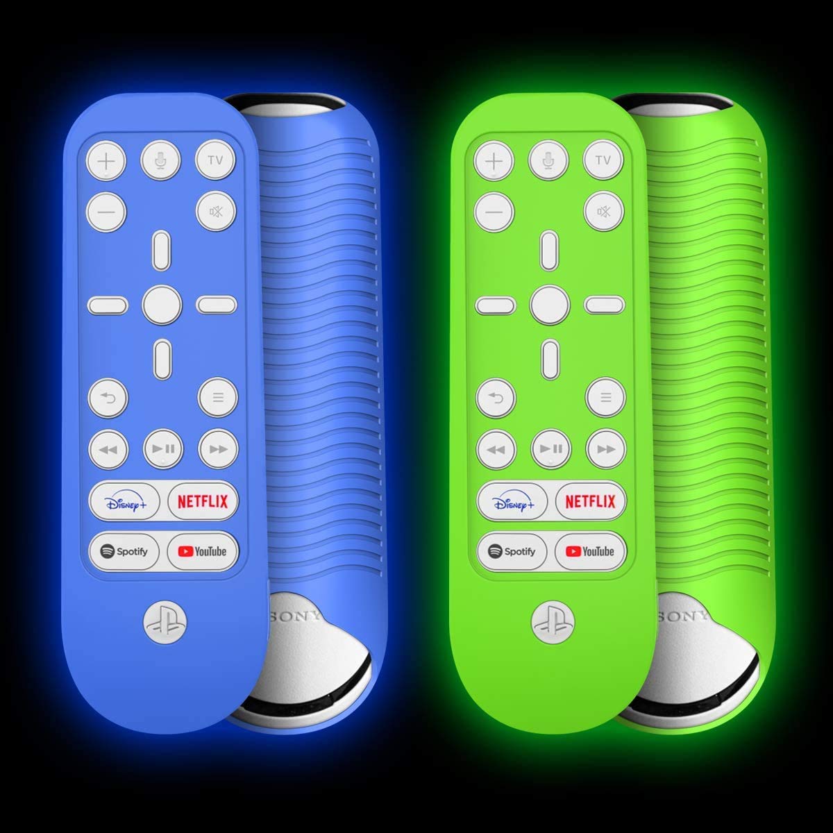 Playstation Media Remote Case, Glow in the dark，PS5 media remote cover (Fluorescent Green + Fluorescent Blue) : Video Games