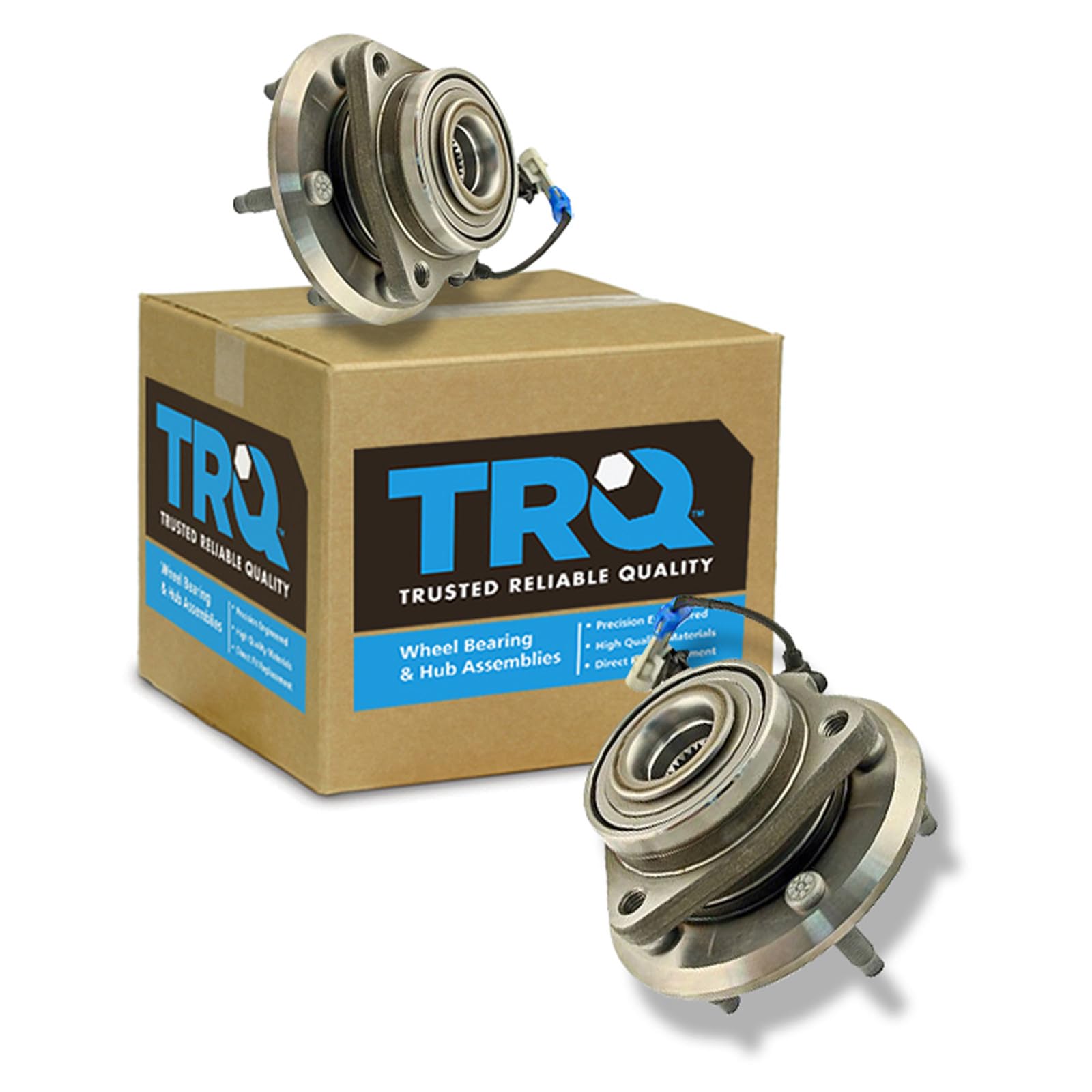 TRQ Front Left and Right Wheel Bearing and Hub Assembly Set 2 Piece