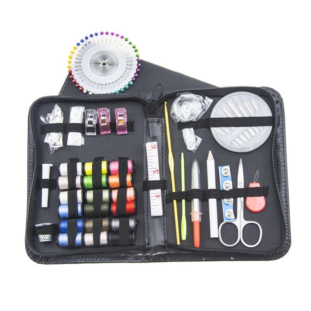 Kit de Costura portátil para el hogar, 123 Piezas, Caja de Herramientas para Guardar Herramientas de Costura a Mano