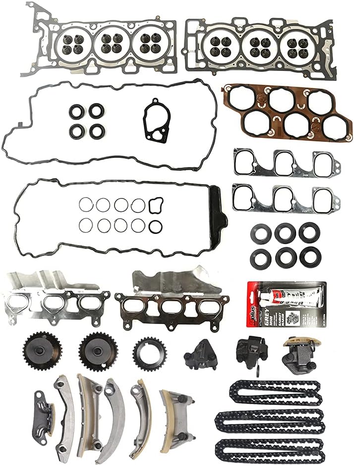MOCA Timing Chain Kit & Head Gasket Set 2007 for Cadillac STS & 2007 2008 for Cadillac SRX & for Buick Allure & for Buick LaCrosse 3.6L V6 DOHC