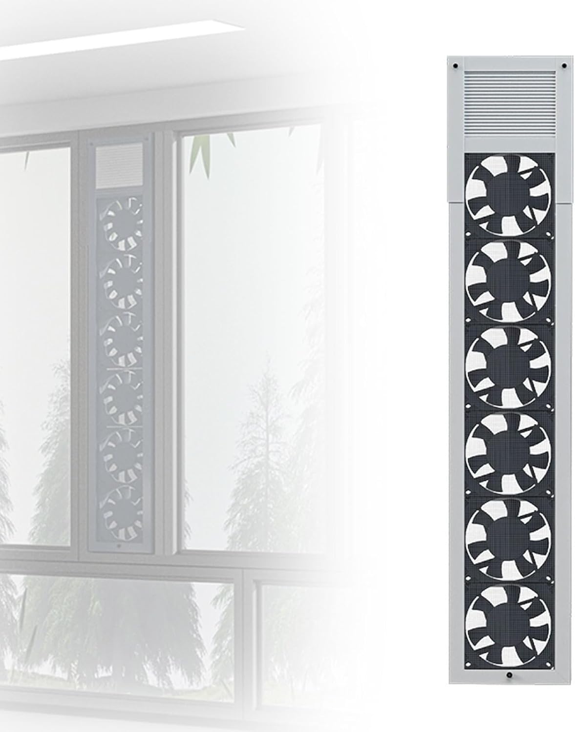 Punch-free Window Exhaust Fan, Air Volume 85m/h Per Fan, Speed 2800 RPM, 18cm Length Adjustable, Adjustable Wind Speed, Low Noise, for Home, Kitchen, Bedroom