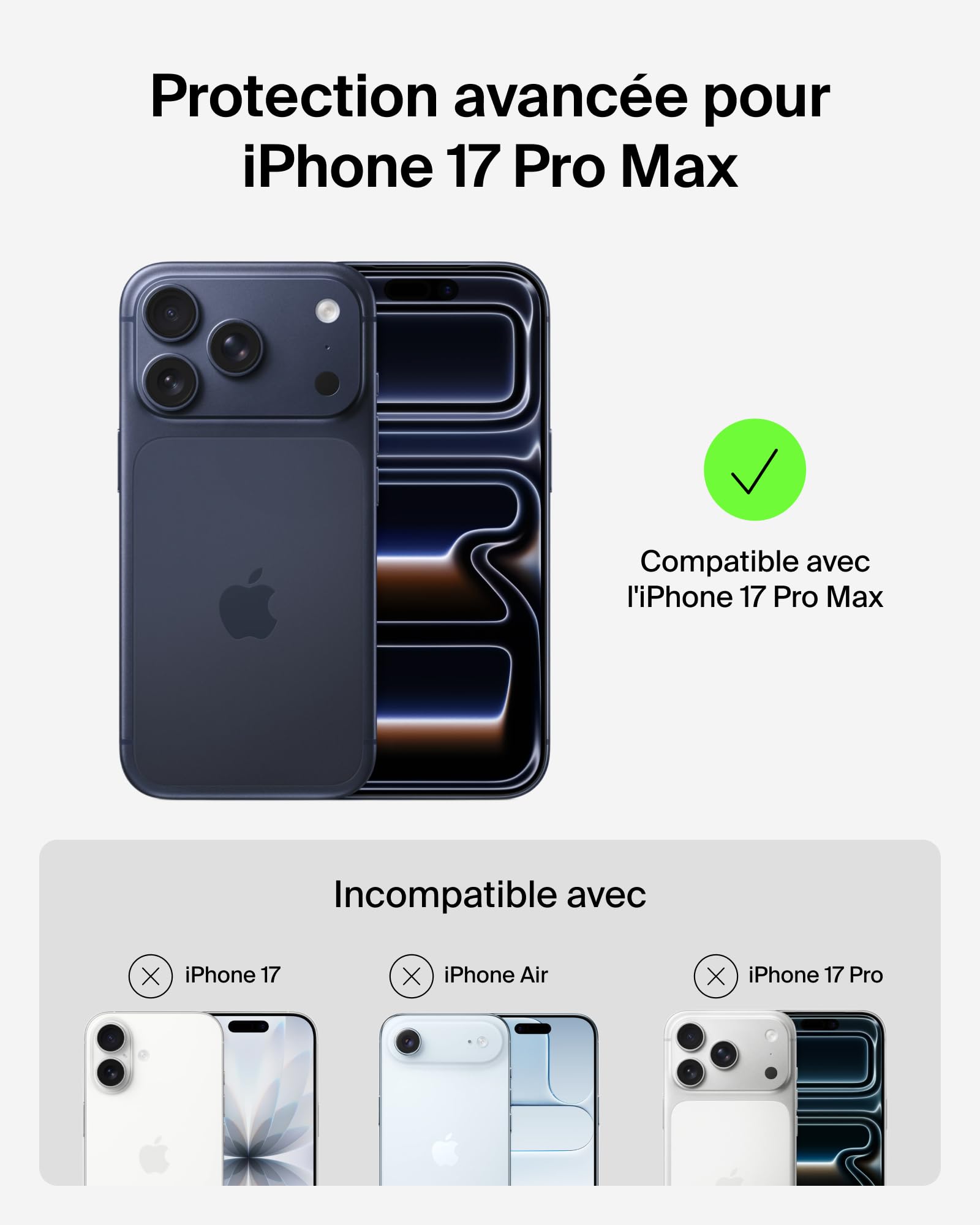 Image secondaire de Coque de Protection Belkin SheerForce Grip pour iPhone 17 Pro Max - Bleu