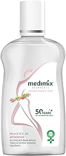 Medimix Intimate Hygiene Wash - Ph Balanced - Enriched with Neem Extract, Bisabolol, Thyme Oil & Other Essential Ingredients- Prevents Dryness, Odor, Infection & Irritation - 200 ml