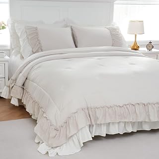 Boho Comforter Queen Shabby Chic Bedding Comforter Set