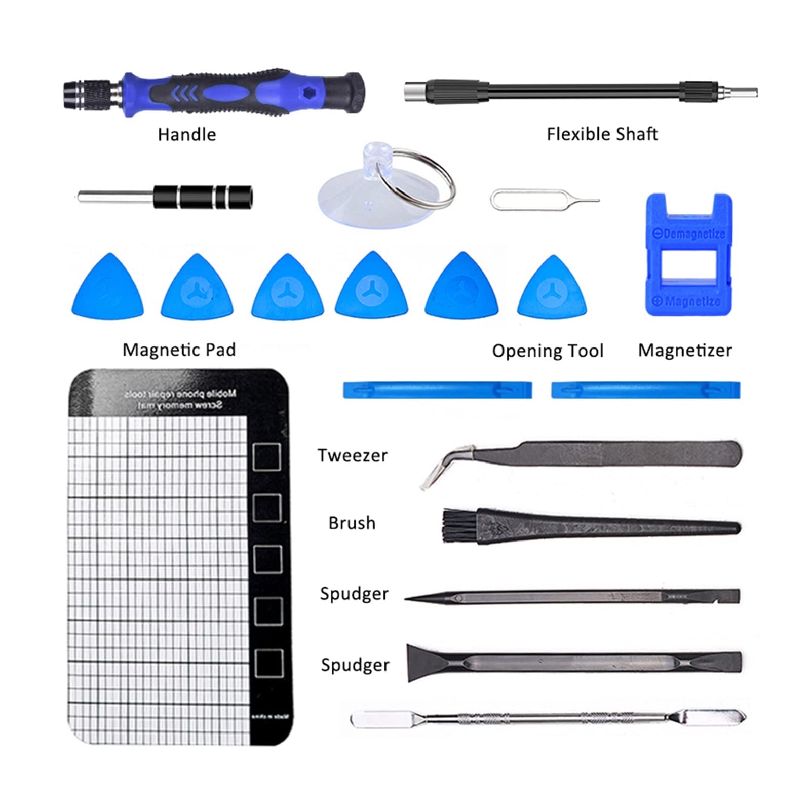 Set di cacciaviti di precisione Punte per cacciavite Punte per cacciavite esagonali magnetiche Kit di Strumenti per la Riparazione di componenti elettronici