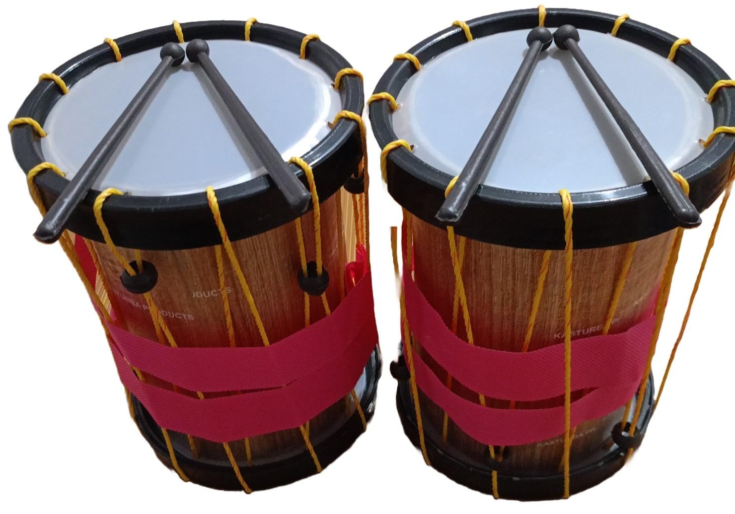 AZATTO Set of 2 Indian Made Musical Drums Chenda Dhol Toys for Kids, South Indian Style Musical Toy Drum with Hanging Thread and Sticks (Medium) (B0C7S68Z25) Amazon Price History, Amazon Price Tracker