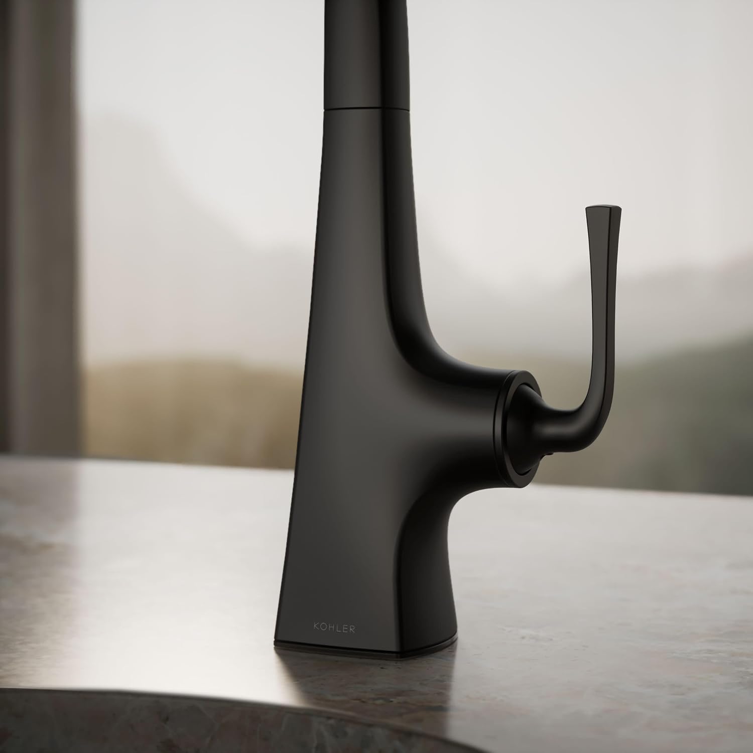 Kohler 22065-BL Graze Bar sink faucet with swing spout