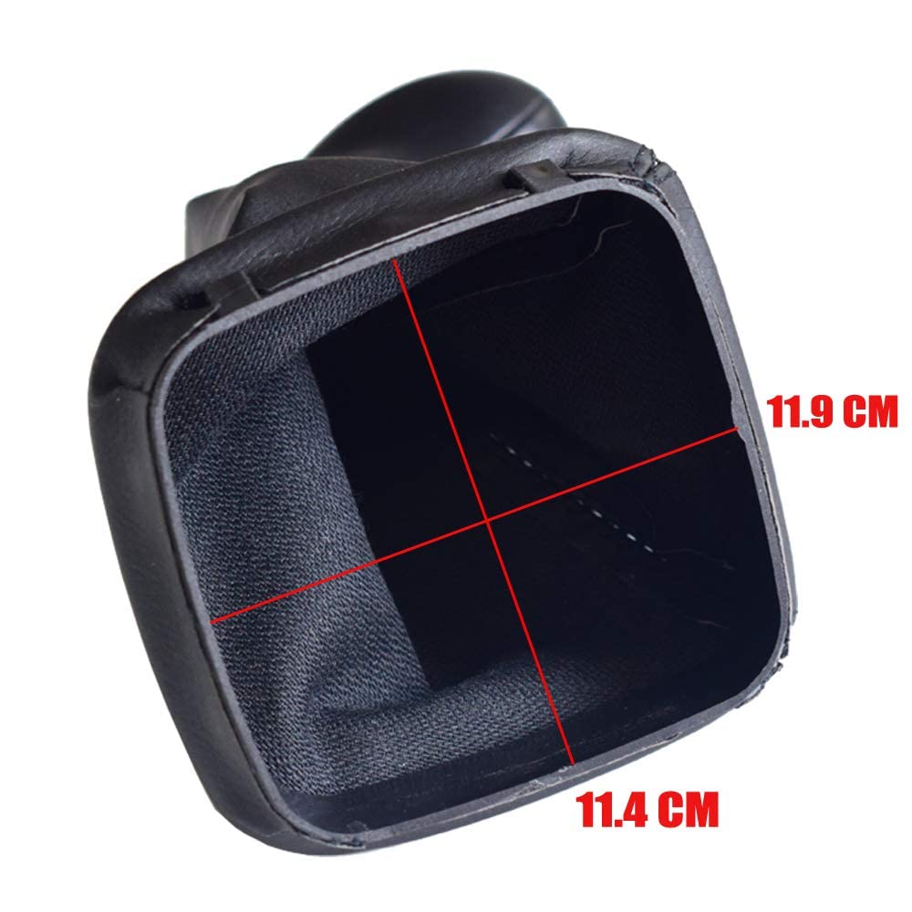 Aerzetix - Soufflet De Levier De Vitesse En 100% CUIR Véritable Noir Avec Surpiqûres Vertes Pour