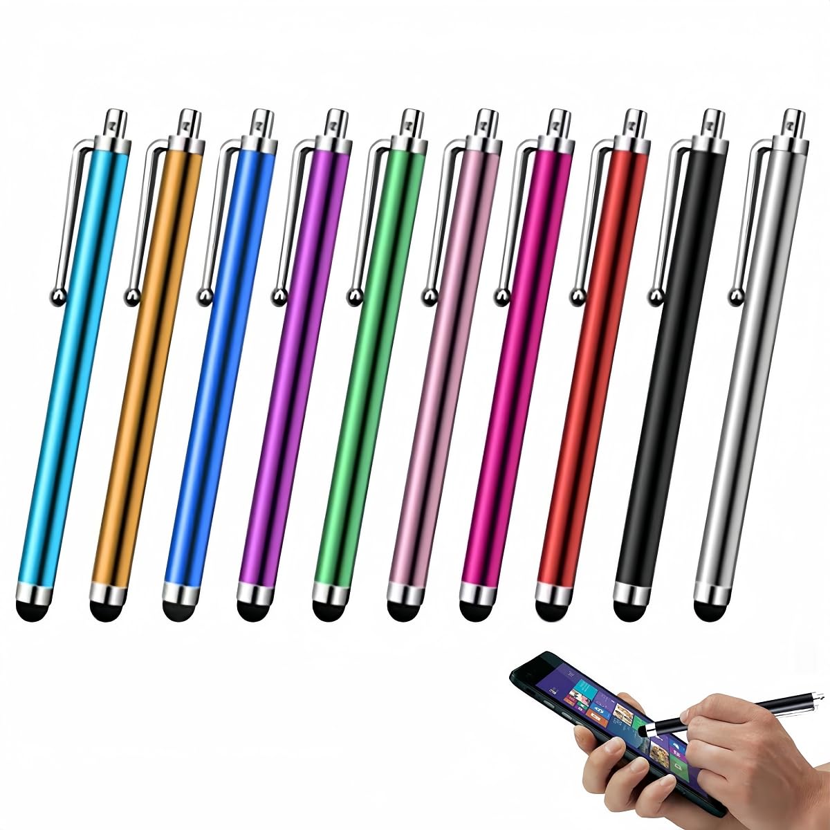 SamGreatWorld Stylus Pen 10 Pack Stylus Universal Touch Screen Capacitive Stylus for Kindle Touch ipad iPhone for Samsung Stylus Pens for Touch Screens for All Universal Touch Screen Devices