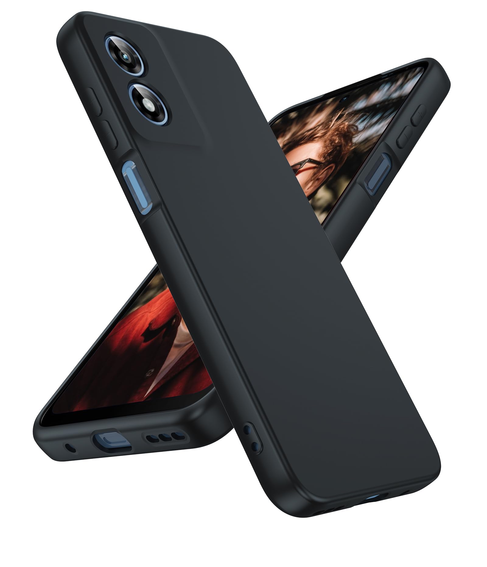 LeYi for Moto G Play 4G 2024 Case: Motorola G Play 4G 2024 Slim Silicone & TPU Shockproof, Anti-Scratch Phone Case, Black