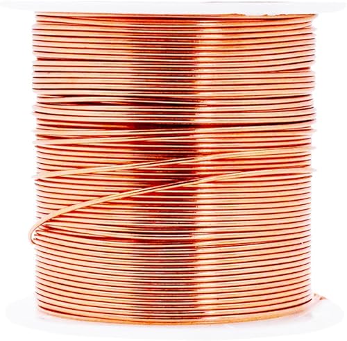 Vista 661 de Mandala Crafts Alambre de aluminio anodizado de calibre 8 para hacer joyas, alambre neutro flexible de color de 128 pies, flexible y flexible