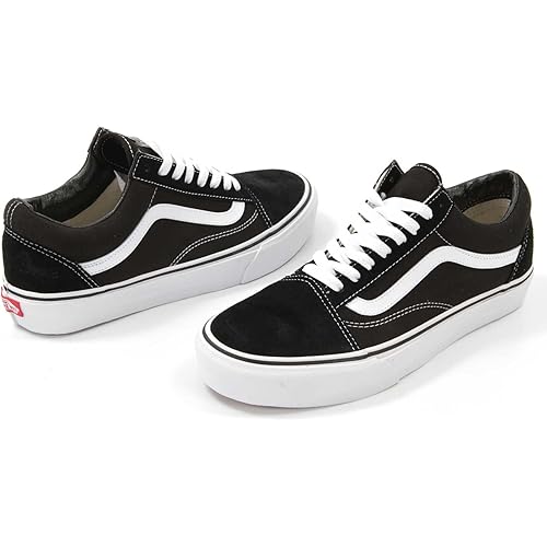 Vans Unisex Old Skool (50th) Skate Shoe (8 B(M) US Women / 6.5 D(M) US Men, (Black/White))