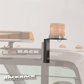 BACKRACK RealTruck Light Bracket 6.5" Base | Black, Driver/Passenger Side | 81003 | Universal w Frames