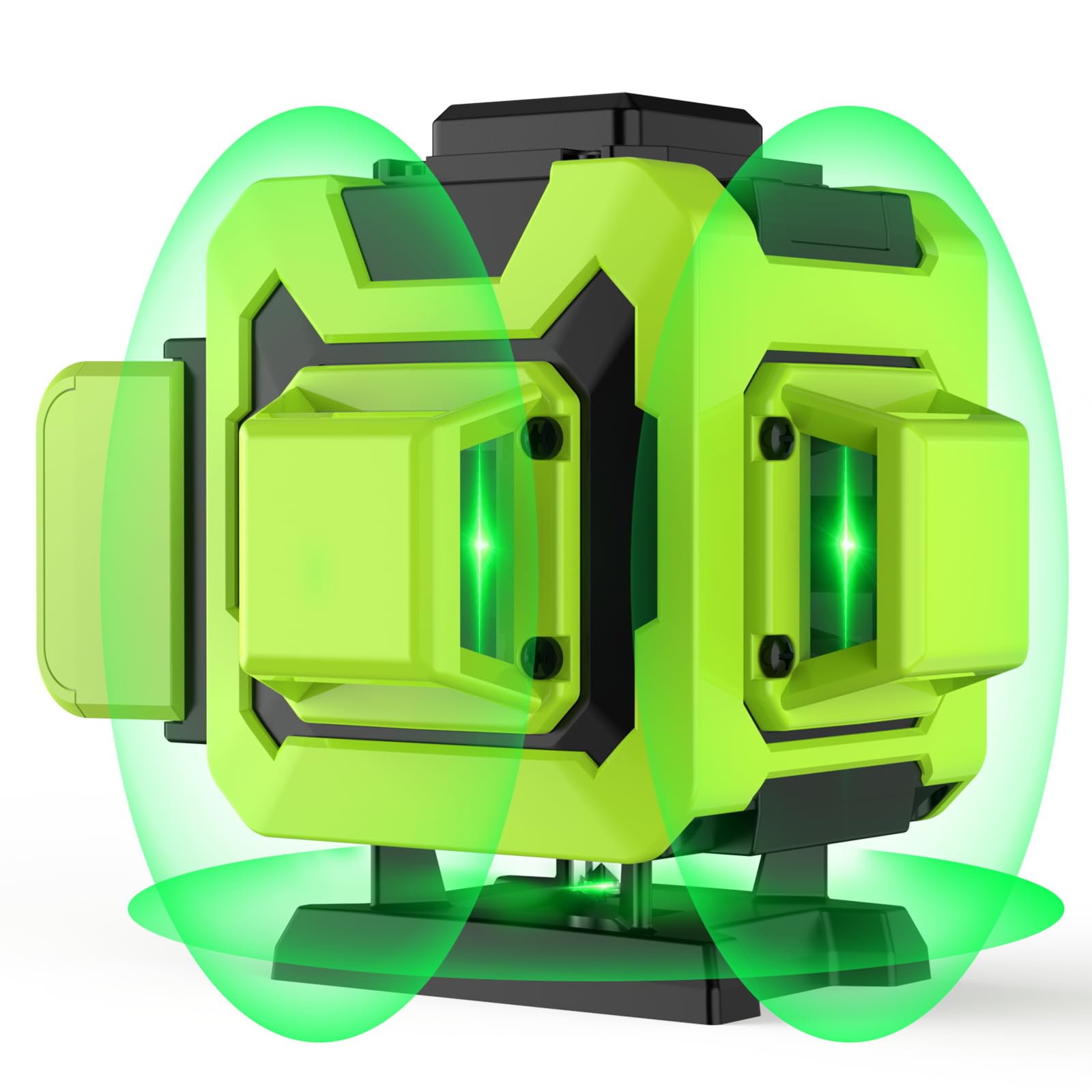 IMAYCC Laser Level 360 Self Leveling, 12 Lines Green Beam Laser Level, 3x360 3D Cross Line Lazer Level for Construction with Remote Control, Anti-fall Box, Multiple Stands, Rechargeable Batteries