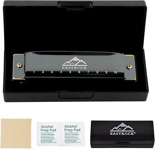 Miniatura 6 de EastRock Blues - Armónica, órgano de boca de 10agujeros en tono C con estuche, armónica diatónica para profesionales, principiantes, regalos de