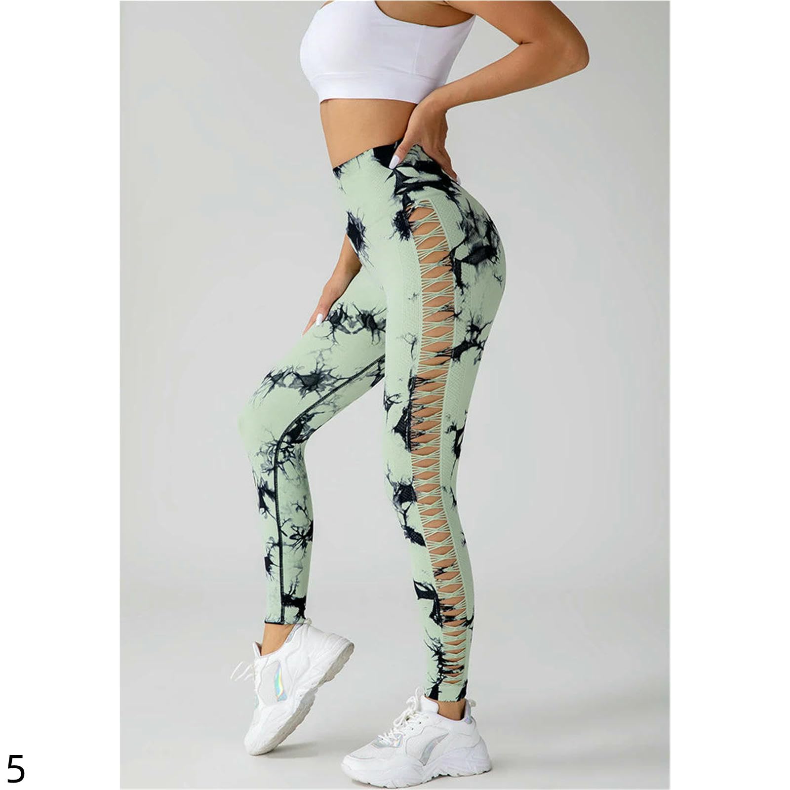 Pantalones de Yoga Mujer Deportivos Ajustados Sin Costura para Mujeres Correr Fitness Cintura Alta Yoga-Negro-m