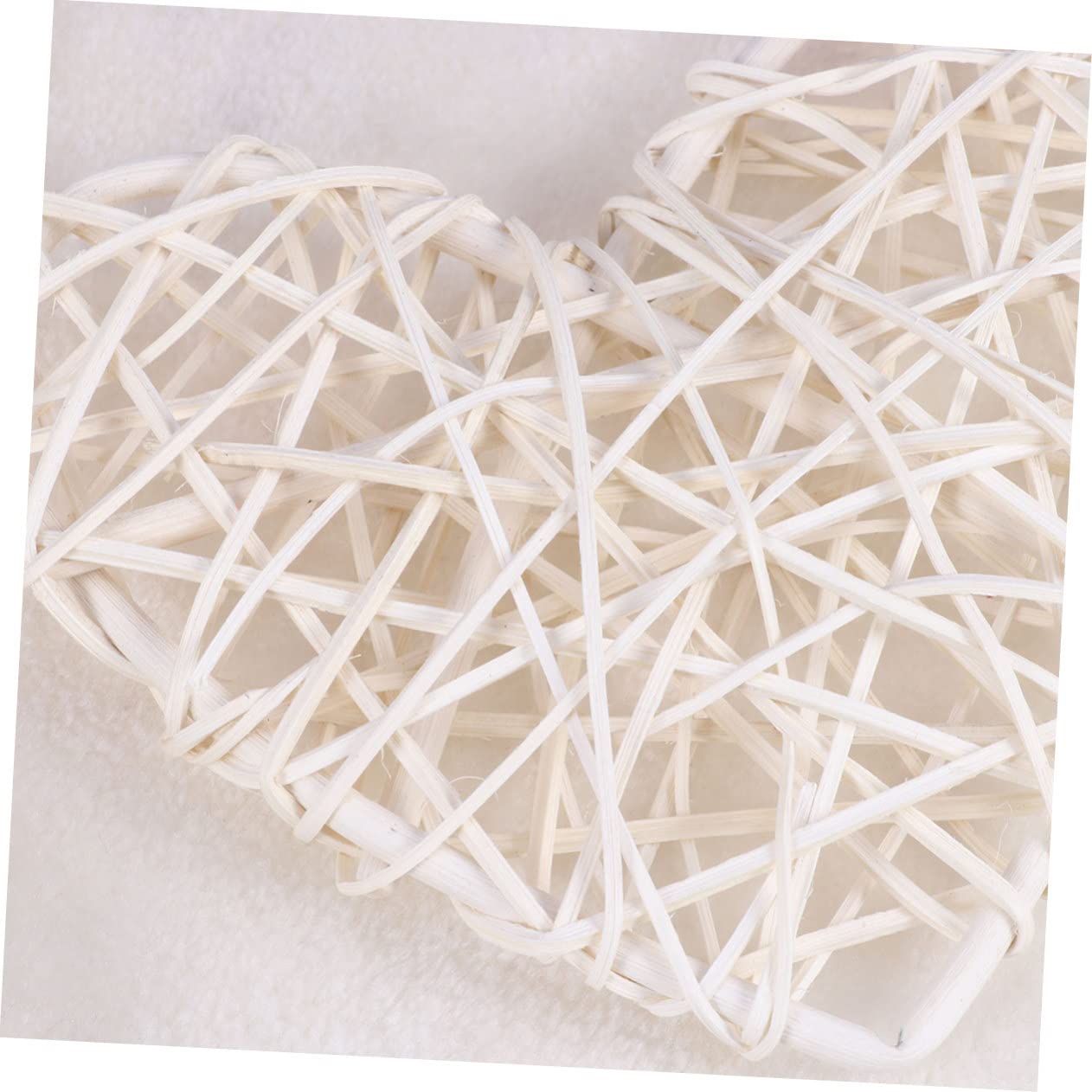 Amosfun 3 Set di Forniture Artigianali in Rattan Cuori in Rattan per Matrimonio Grandi Decorazioni Confezione da 5 Pezzi * 3