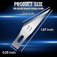 Vista 2 de Paquete de 60 Cuchillas Exacto 11, Cuchillas de Cuchillo de Manualidades de Repuesto, Cuchilla Exacto 11, Recambios de Cuchillas para Cuchillo