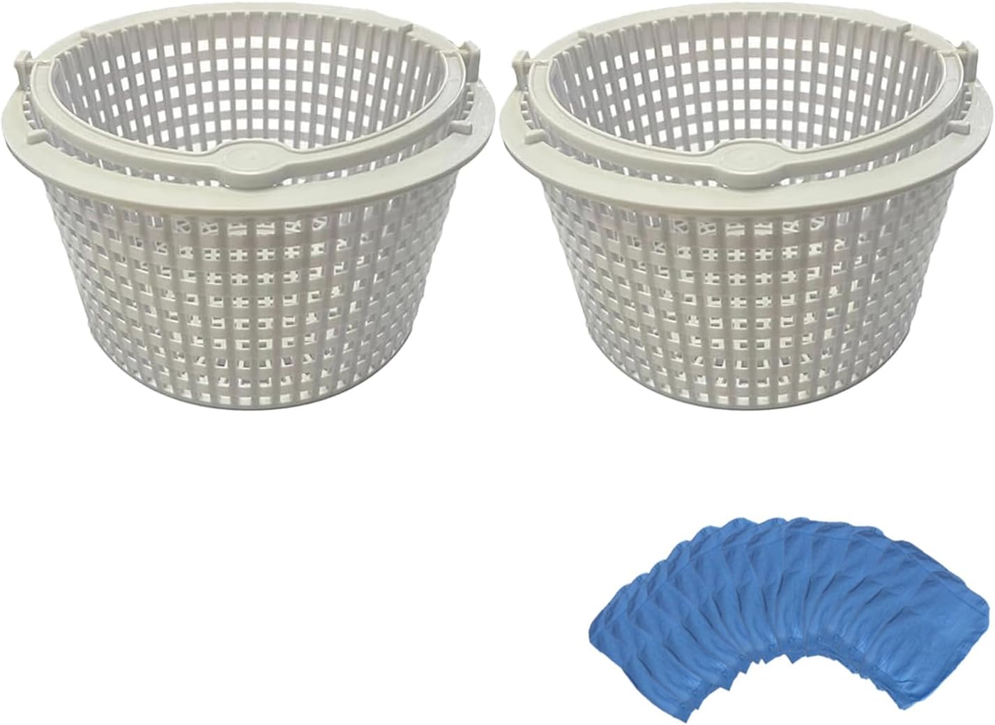 2 Pcs SPX1091C Pool Skimmer Basket Fit for Hayward Automatic SP1091LX SP1091WM Models Above Ground Inground Pools with 20 Pcs Skimmer Socks for Basket