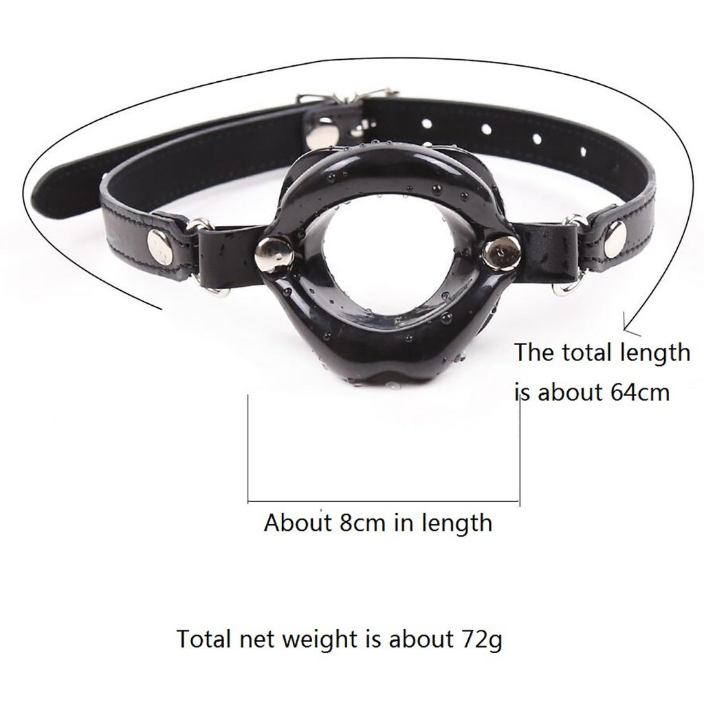 Bocchino aperto, Dispositivo per sesso orale, Presa per bocca, 4 colori/Metallo / Adulto/Utilizzato per giochi di schiavitù di flirt, Coppia BDSM Puntelli sessuali appassionati,Black