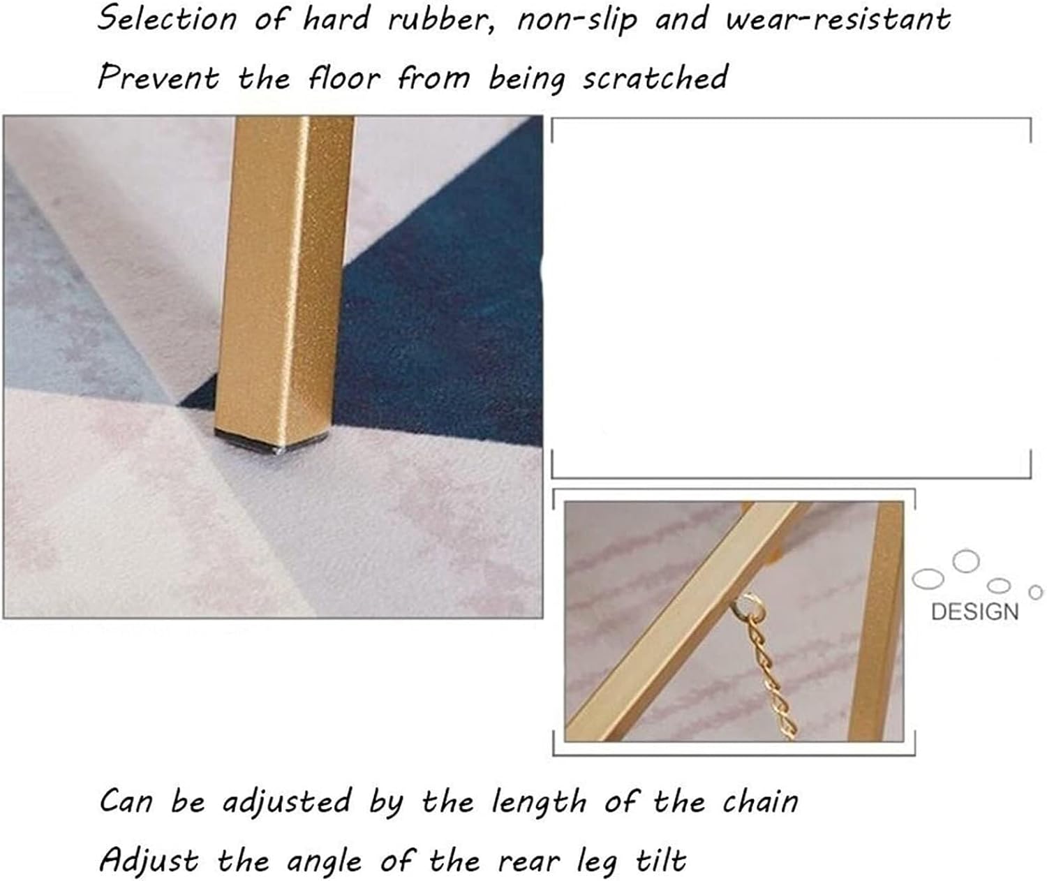 Gold Metal Tripod Easel Stand for Weddings, Art Displays & Posters - Adjustable Photo Display for Living Room Decoration (45x120 cm, 50x150 cm)