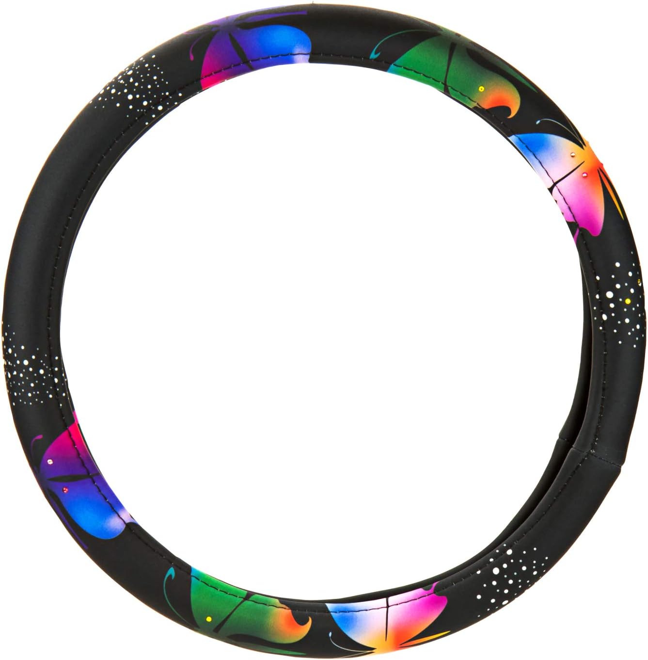 Pilot Automotive SWRX-0114 Swarovski Butterfly Steering Wheel Cover, 1 Pack