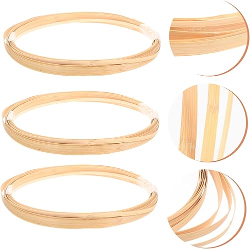 Miniatura 9 de NOLITOY 3 rollos de material de bambú Material de ratán Decoración de mano Silla Caña DIY Caña Correas de bambú Tiras de bambú Cesta de bricolaje