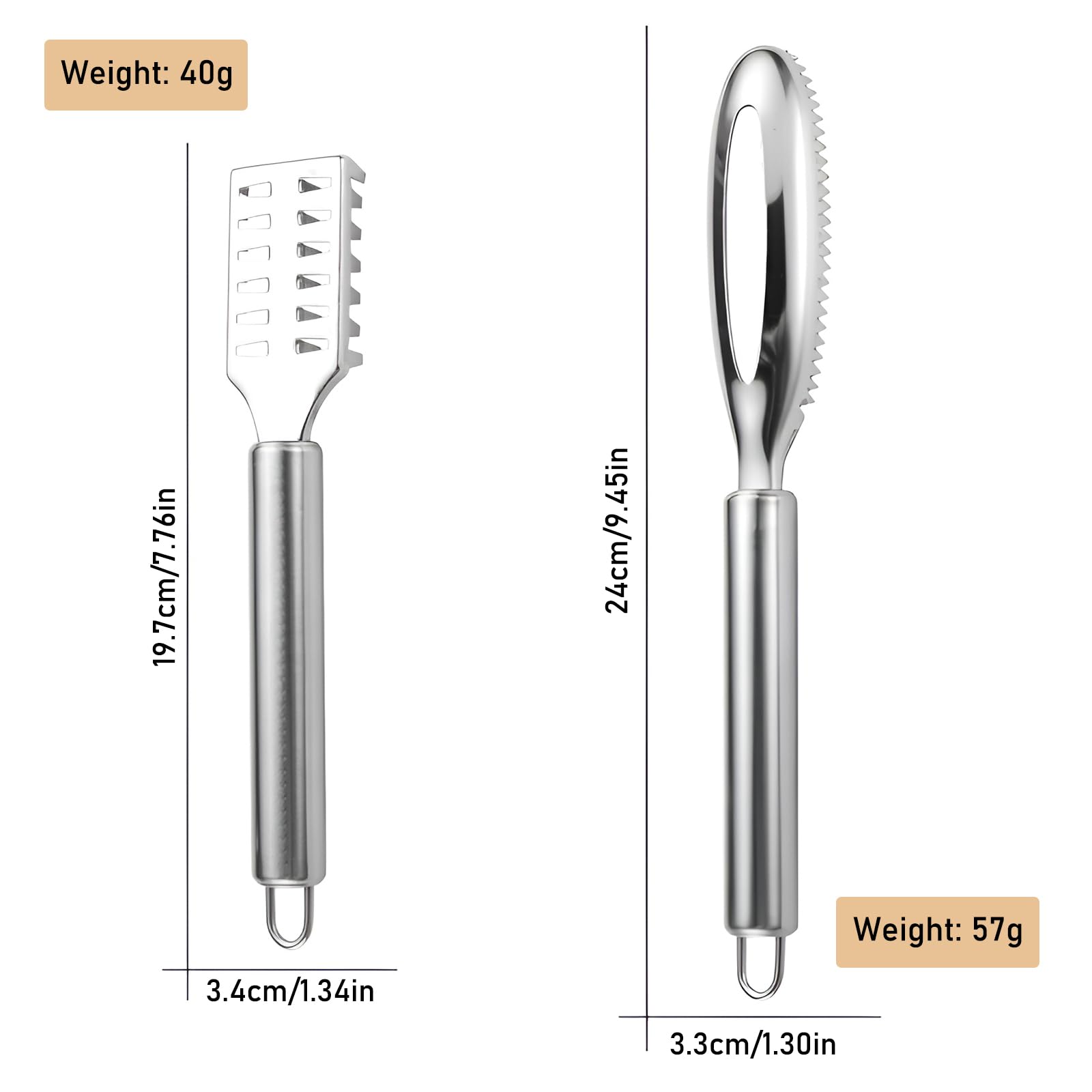 CAIKAILIOR Écailleur De Poisson En Acier Inoxydable 3 En 1