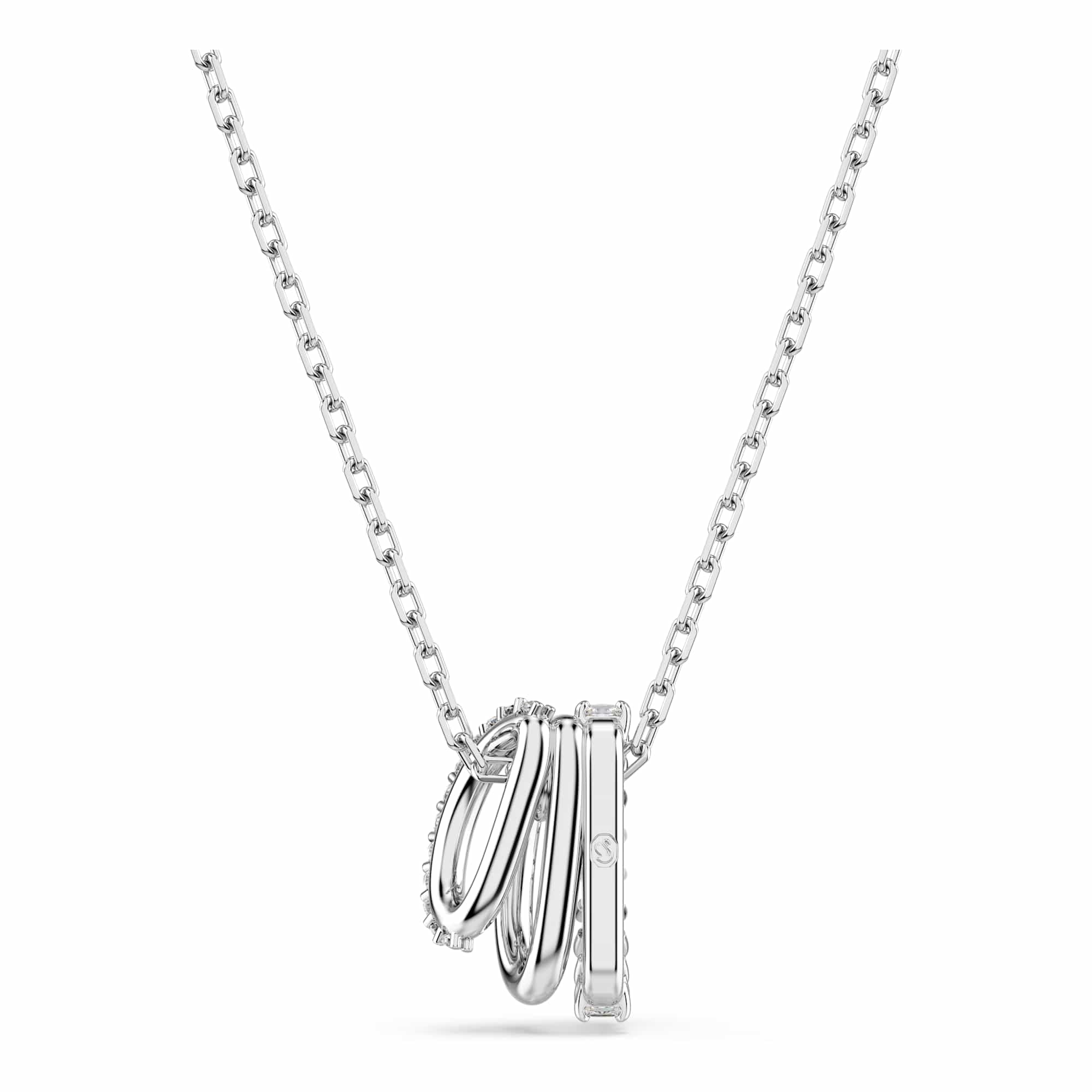 Swarovski Hyperbola Kollektion, Rundschliff, Weiß, Rhodiniert