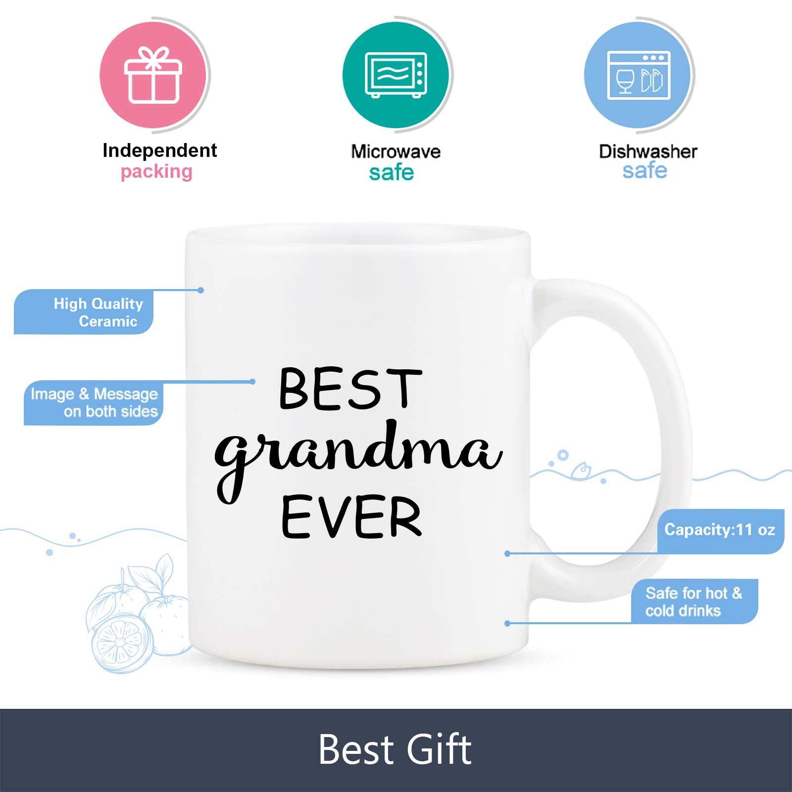 Keramische Koffiemok 350 Ml Kupi Mokken Voor Oma En Opa, Cadeau,  Koffiekopje Oma En Opa Cadeau Voor Opa En Oma