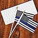 50 Pack Thin Blue Line Police Small Mini American Flag On Stick Police Officer Gifts for Law Enforcement Party Theme Event Decorations