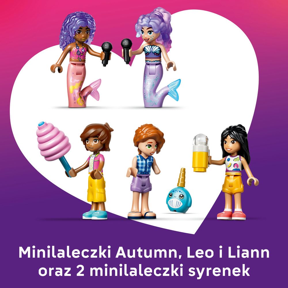 LEGO Friends Syrenkowa kolejka górska 42703 | Kolejka górska, zestaw z parkiem rozrywki, prezent dla dziewczynki i chłopca 8+, 864 elementy