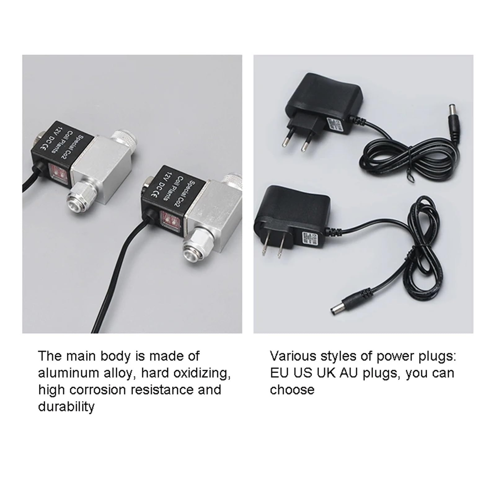 Elektryczny zawór elektromagnetyczny, zawór elektromagnetyczny do akwarium, regulator systemu CO2, akcesoria do akwarium, elektryczny zawór magnetyczny o niskiej temperaturze do akwarium DC12V