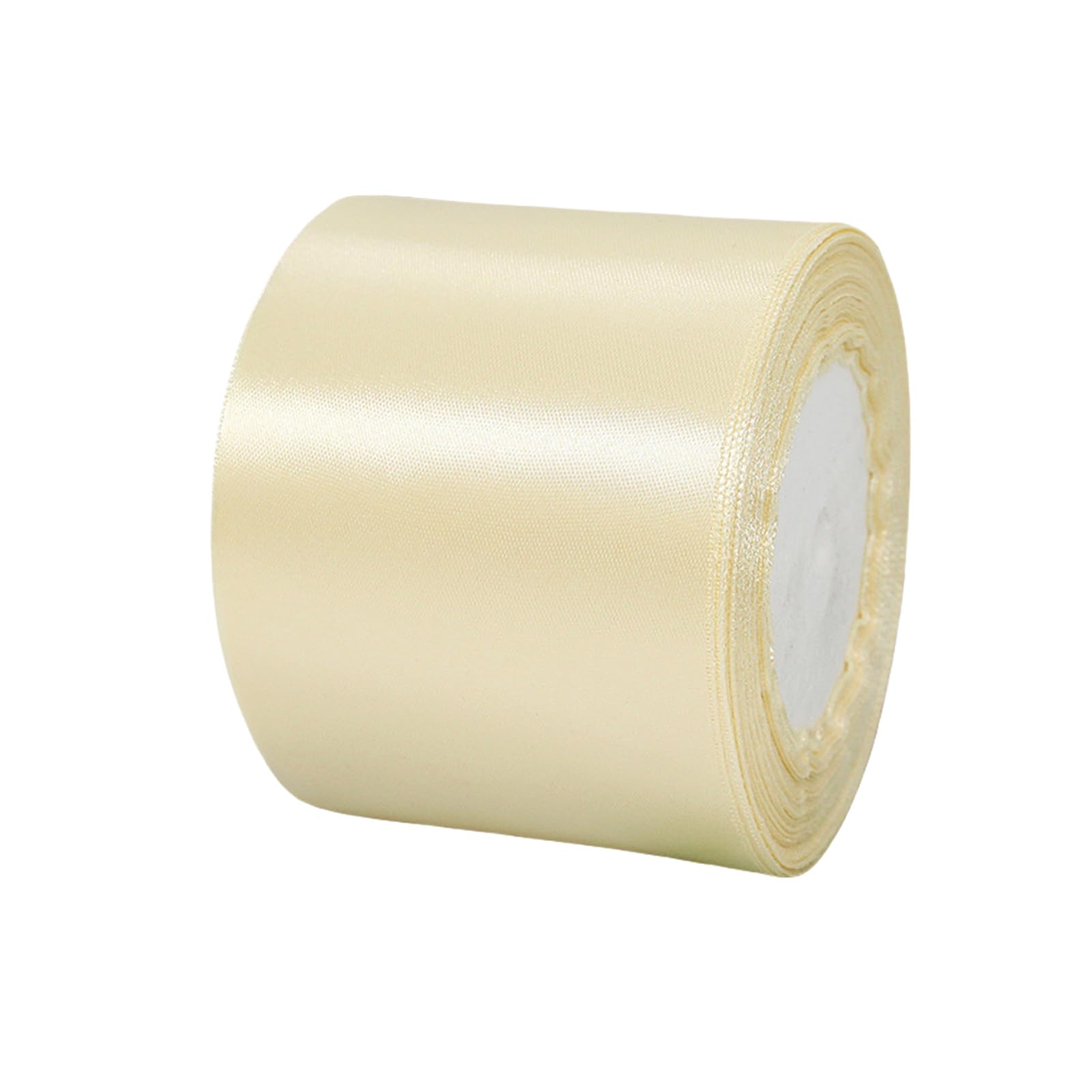 75mm Wide Off-White Solid Satin Ribbon for Gift Wrapping 22M Thick Ribbons Fabric 75mm for Christmas Day Decorative Ribbon Gift Wrapping Ribbons for Crafting Wedding Party Decoration