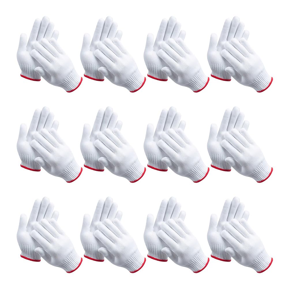 Guantes de obra transpirables de nailon con protección antideslizante para hombre 8