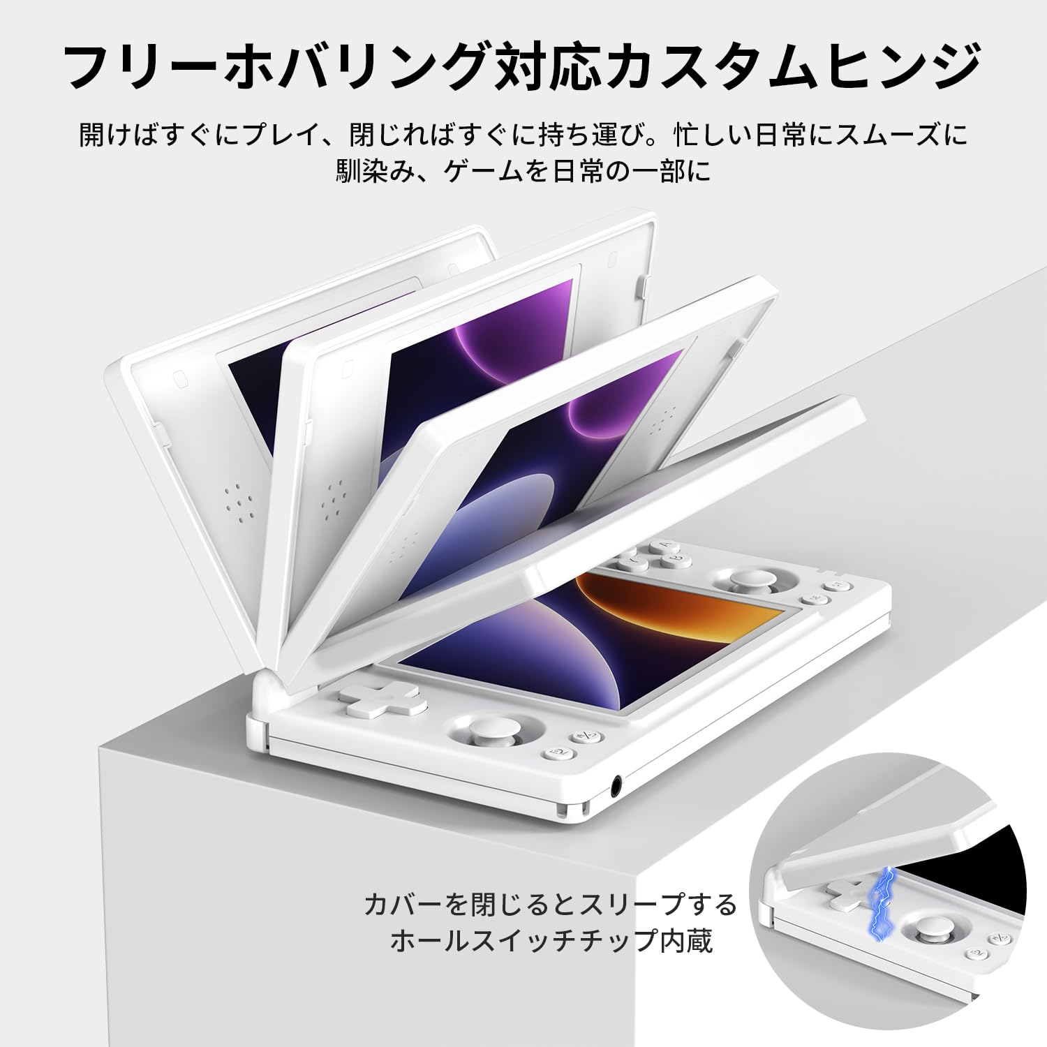 RG DS ホワイト デュアルスクリーン 箱付き 256G] Anbernic RG DS ハンドヘルドゲームコンソール 9000以上のゲーム