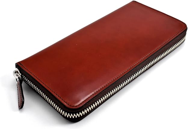 Amazon | ナチュラルコードバン ラウンドファスナー長財布 NP49140