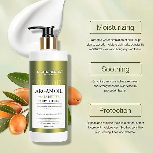 Miniatura 1 de Neutriherbs Loción corporal de vitamina E, hidratante corporal para nutrir y suavizar la piel, ayuda con la piel seca y helada, para mujeres y