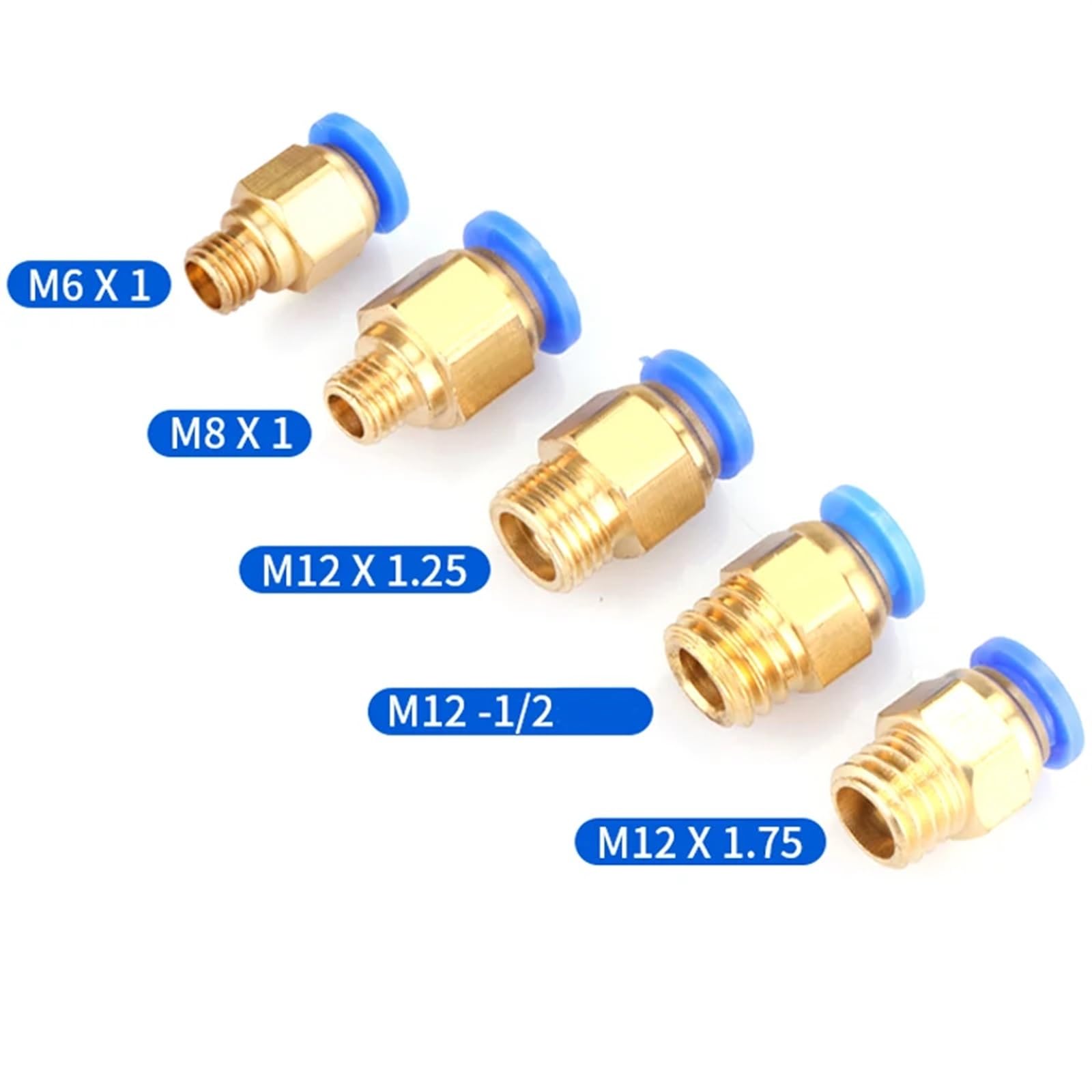 10/50 Stück PC pneumatische Armaturen Schnellluftverbinder M5 M6 M8 M10 M12 M14 M16 M20 metrisches Außengewinde Luftrohr zum Eindrücken (PC4-M6 x 1,50 Stück)