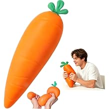 13 Inch Carrot Squishy, Jumbo Squishy Carrot Giant Big Realistic Carrots Moldable Soft Squishys Slow Rising Stress Ball 13in Carrot