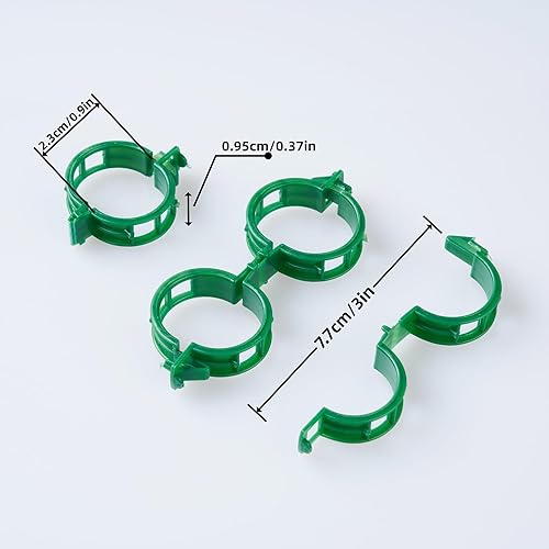 Miniatura 2 de 100 piezas de clips de soporte para plantas, clips de plástico para asegurar plantas, clips para vides de tomate, clips de fijación de plantas