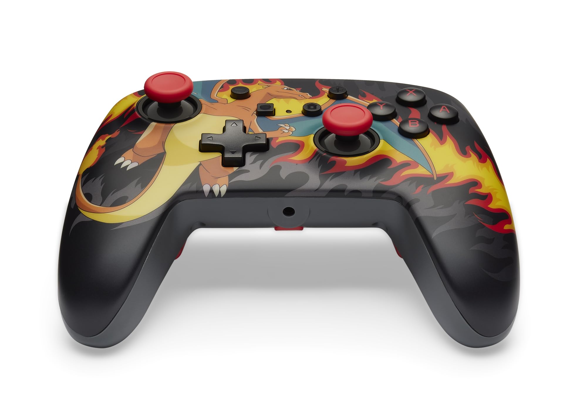 Ulepszony kontroler przewodowy PowerA do konsoli Nintendo Switch - Burza ogniowa Charizard, gamepad, kontroler do gier, kontroler przewodowy, oficjalnie licencjonowany