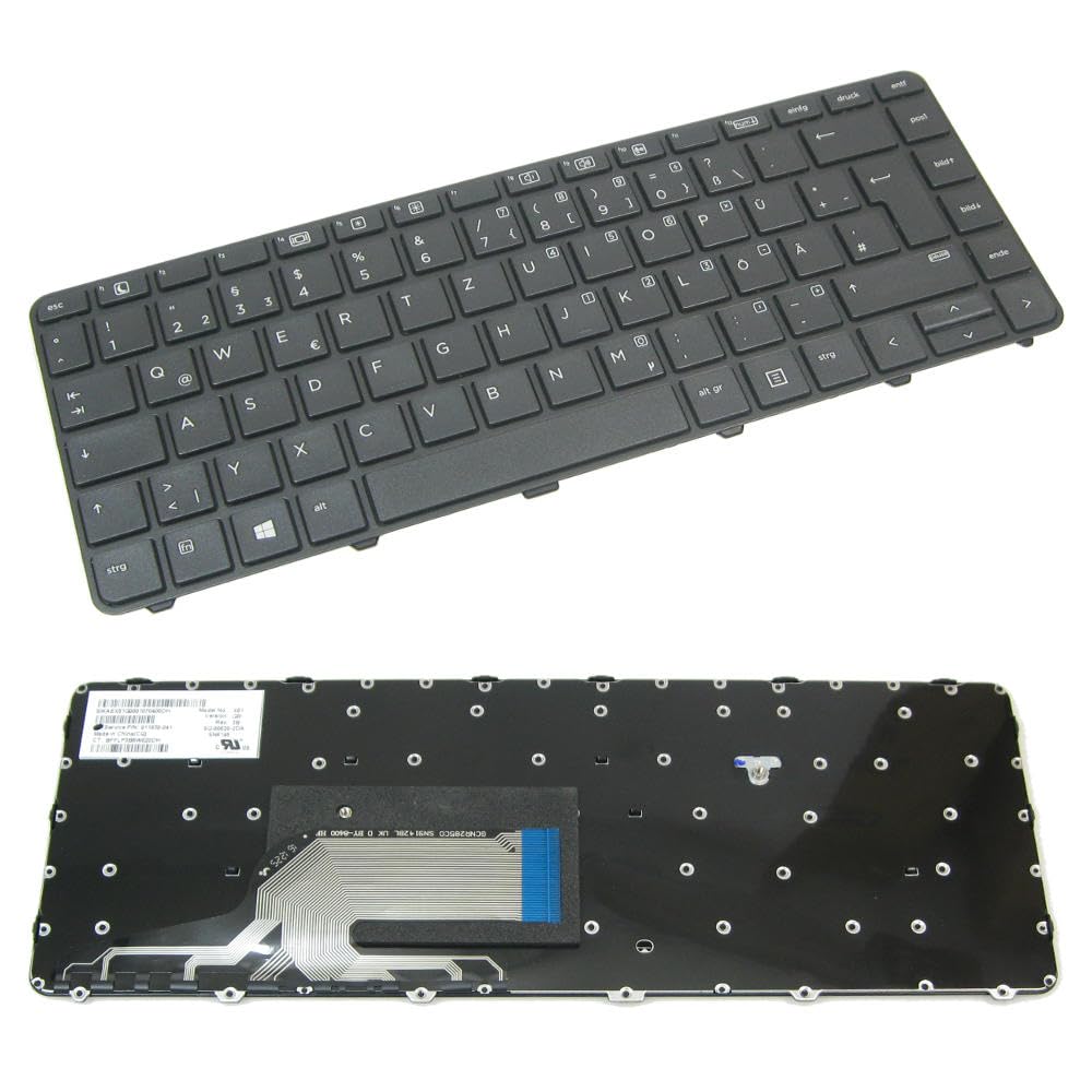 Trade-Shop Tastiera originale QWERTZ tedesca per HP Probook 430 G3 440 G3 445 G3 430 G4 440 G4 640 G2 645 G2 Serie sostituisce 811839-041 826368-041 830325-001 8 11861 -001